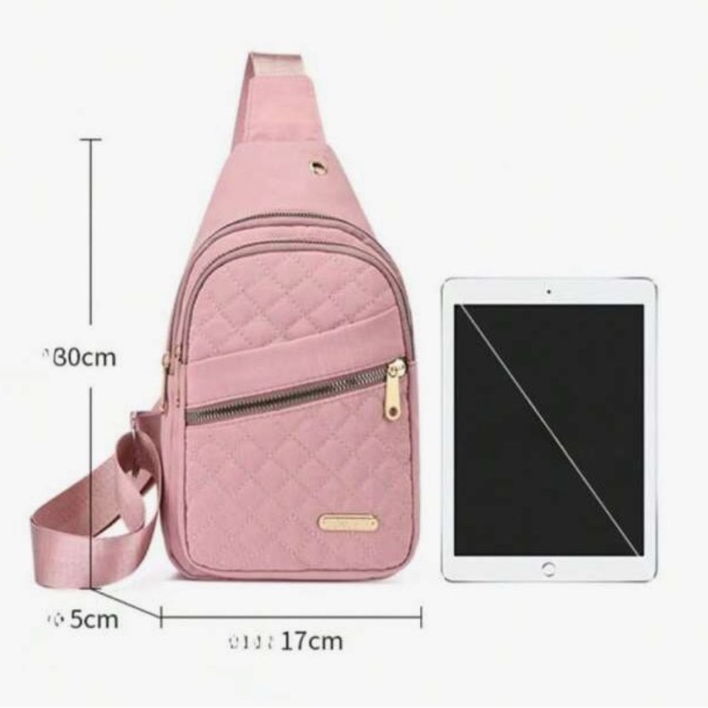 PRICE IS FIRM - Chic Quilted Pink Crossbody Bag - Picture 7 of 7